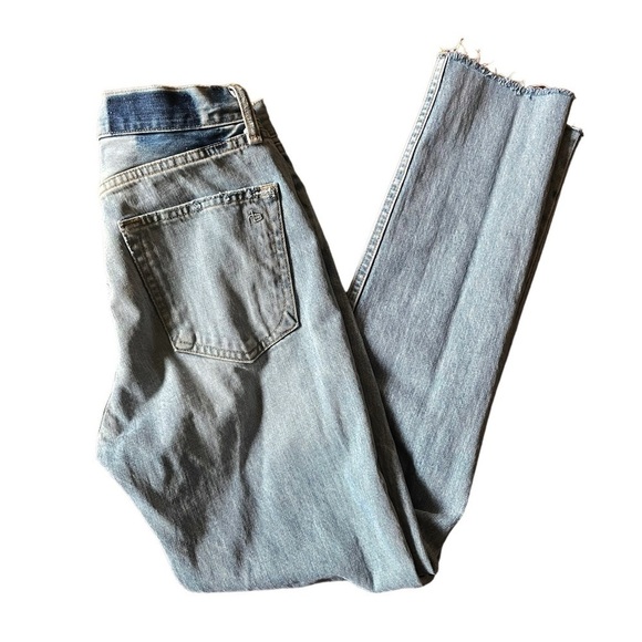 Rag & Bone Marilyn Jeans Women's 26 Light Wash Distressed Raw Hem Straight Leg - Picture 5 of 11
